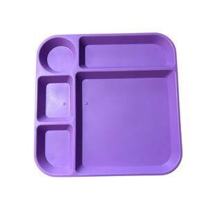 8 Divided Dinner Plates Trays 10.5" Plastic